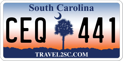 SC license plate CEQ441