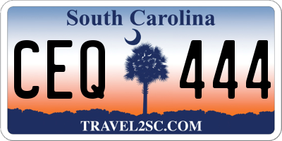 SC license plate CEQ444