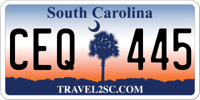 SC license plate CEQ445