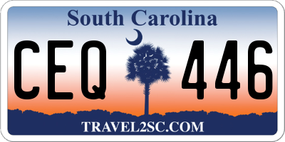 SC license plate CEQ446