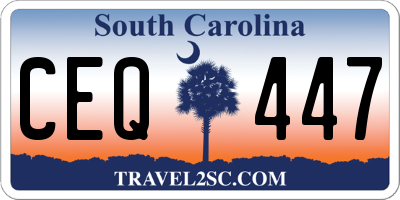 SC license plate CEQ447