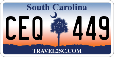 SC license plate CEQ449