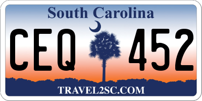 SC license plate CEQ452