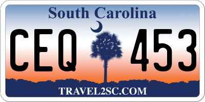 SC license plate CEQ453