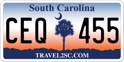SC license plate CEQ455
