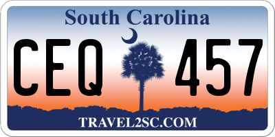 SC license plate CEQ457