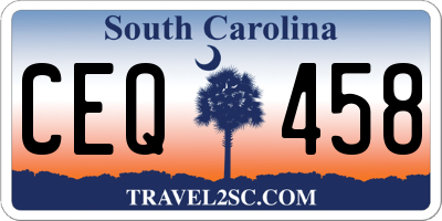 SC license plate CEQ458