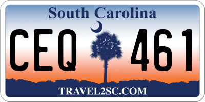 SC license plate CEQ461
