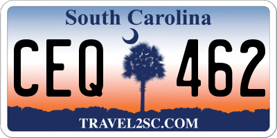 SC license plate CEQ462
