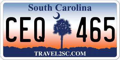 SC license plate CEQ465