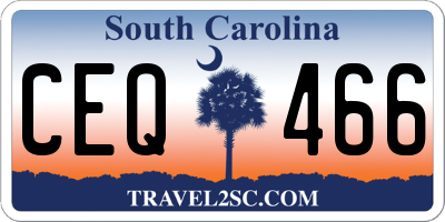 SC license plate CEQ466