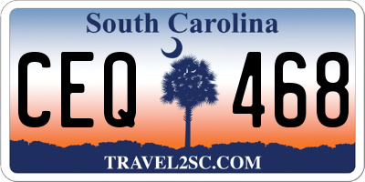 SC license plate CEQ468