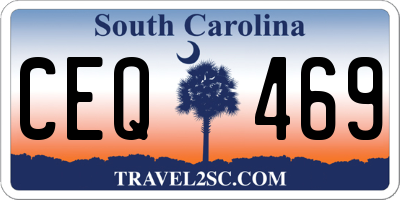 SC license plate CEQ469