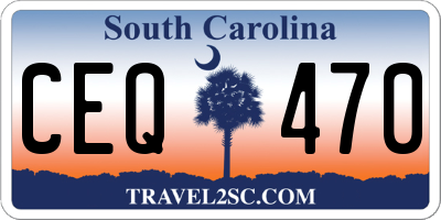 SC license plate CEQ470