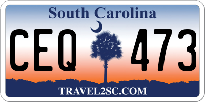 SC license plate CEQ473