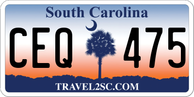 SC license plate CEQ475