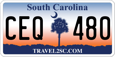 SC license plate CEQ480