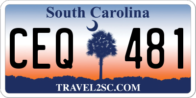 SC license plate CEQ481