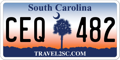 SC license plate CEQ482
