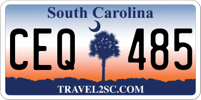 SC license plate CEQ485