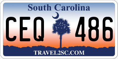SC license plate CEQ486