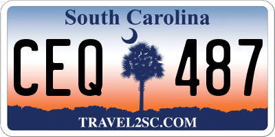 SC license plate CEQ487