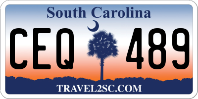 SC license plate CEQ489