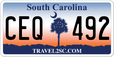 SC license plate CEQ492
