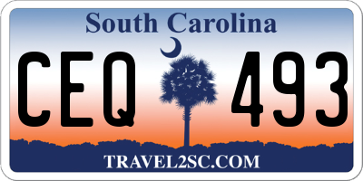 SC license plate CEQ493