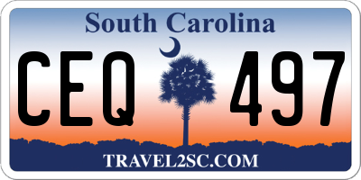 SC license plate CEQ497