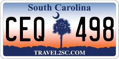 SC license plate CEQ498