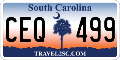 SC license plate CEQ499