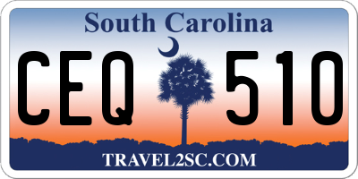 SC license plate CEQ510