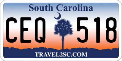 SC license plate CEQ518