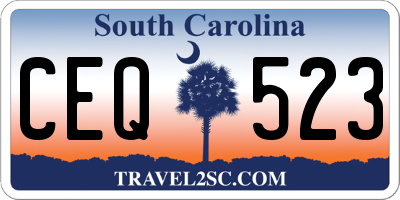 SC license plate CEQ523