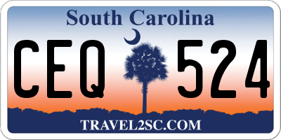 SC license plate CEQ524