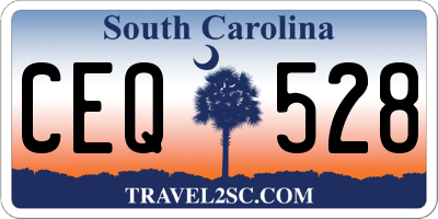 SC license plate CEQ528
