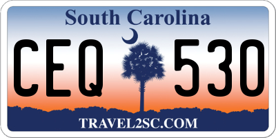 SC license plate CEQ530