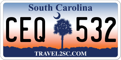 SC license plate CEQ532