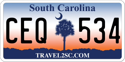 SC license plate CEQ534