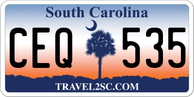 SC license plate CEQ535