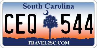 SC license plate CEQ544
