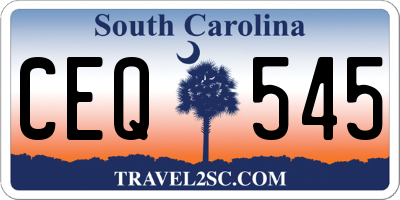SC license plate CEQ545