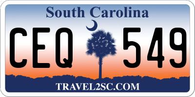 SC license plate CEQ549