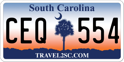 SC license plate CEQ554