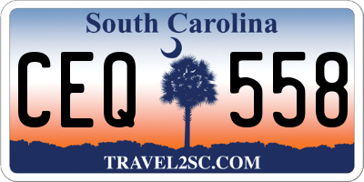 SC license plate CEQ558