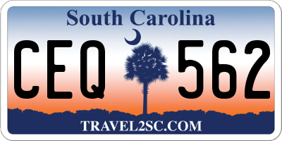 SC license plate CEQ562