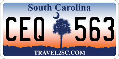 SC license plate CEQ563