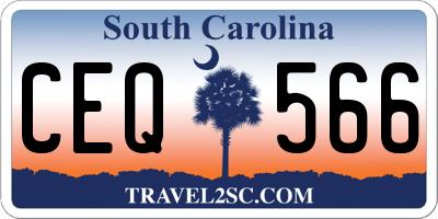SC license plate CEQ566