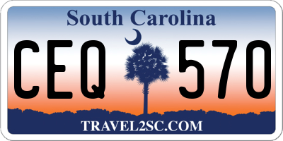 SC license plate CEQ570